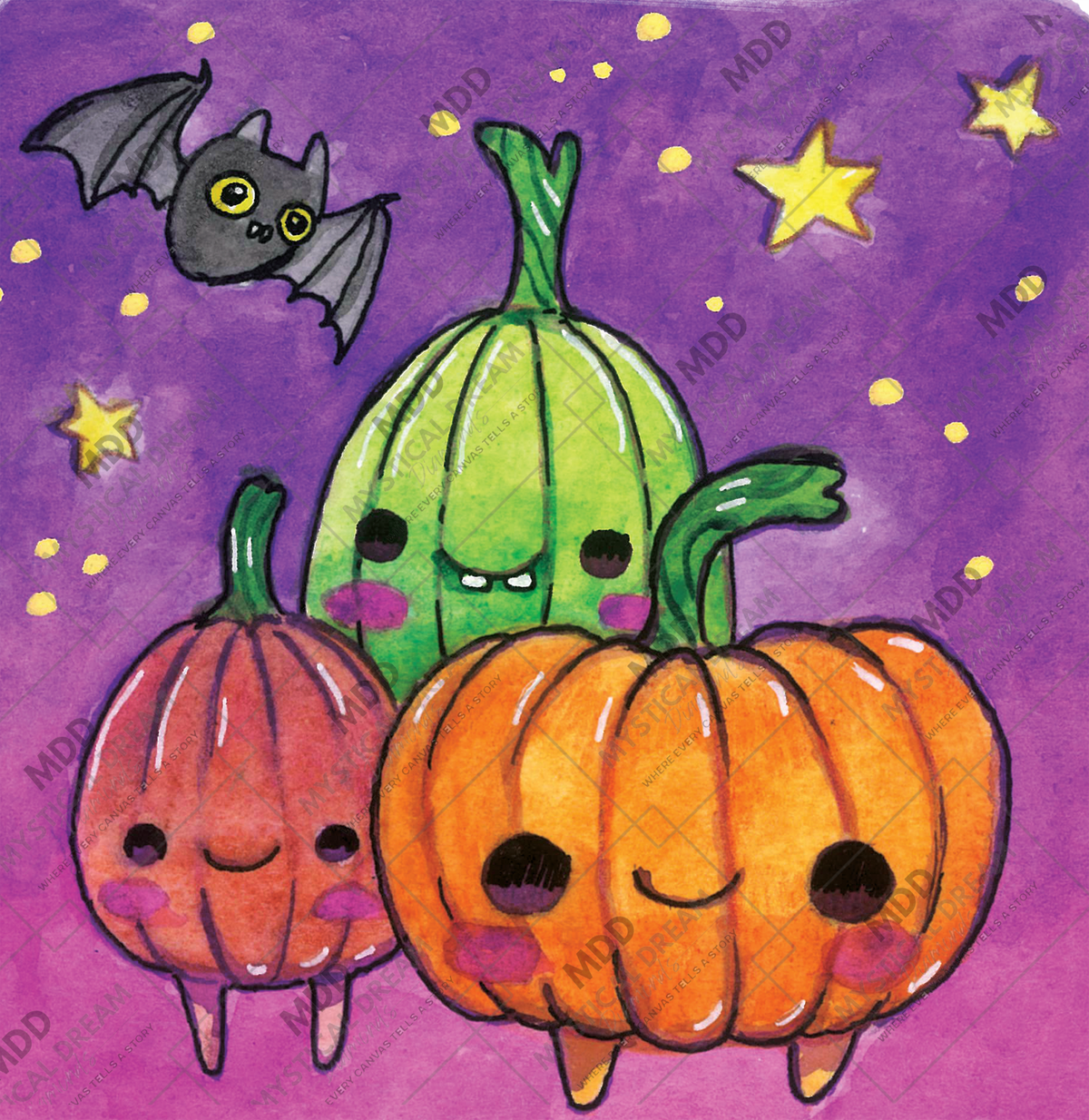 Pumpkin Posse by Sara Szewczyk (Hand Rendered)