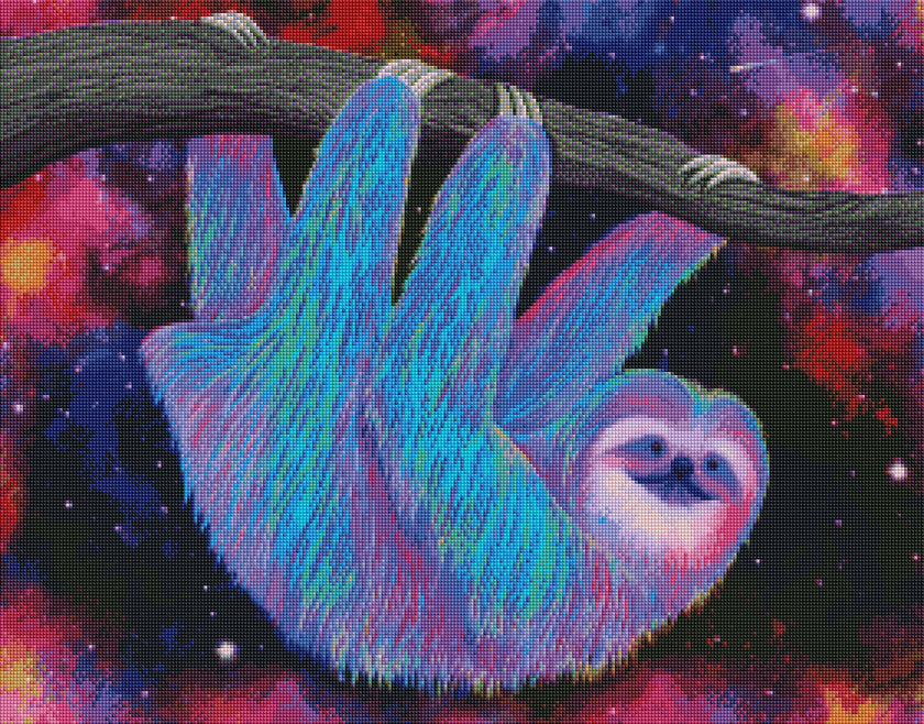 Rainbow Rain Forest Sloth by Nick Gustafson
