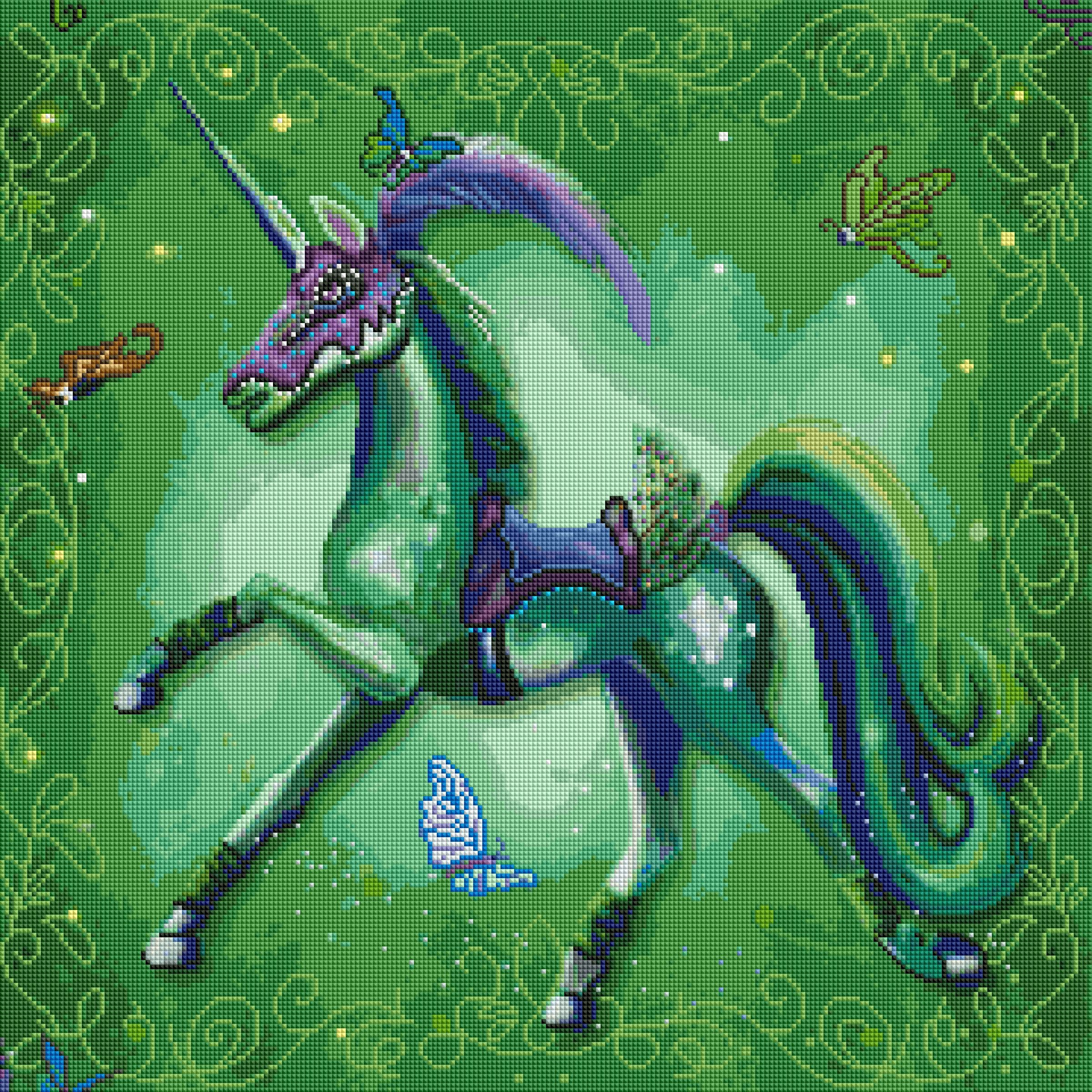 Rainbow Unicorn 7 by Rose Khan (Hand Rendered)