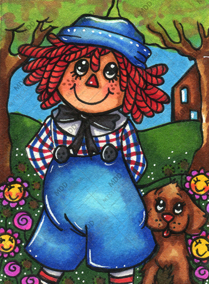 Raggedy Andy by Regan Kubecek diamond painting kit