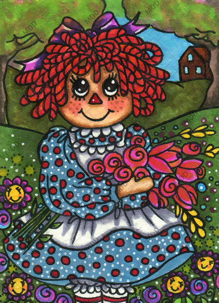 Raggedy Anne by Regan Kubecek diamond painting kit