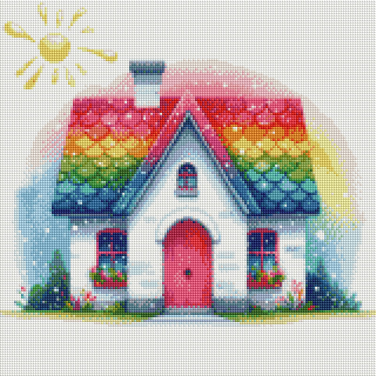 Rainbow House by Cocomarshmallow Art