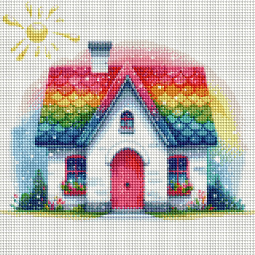 Rainbow House by Cocomarshmallow Art