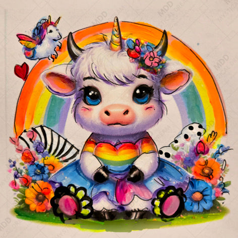 Rainbow Moo by Mariella Rinaldi