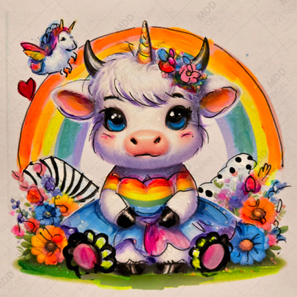 Rainbow Moo by Mariella Rinaldi