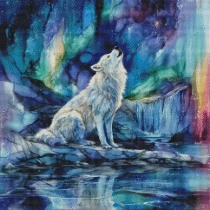 Rainbow Night Wolf by Cocomarshmallow Art