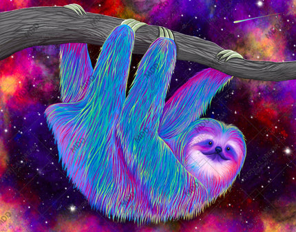 Rainbow Rain Forest Sloth by Nick Gustafson