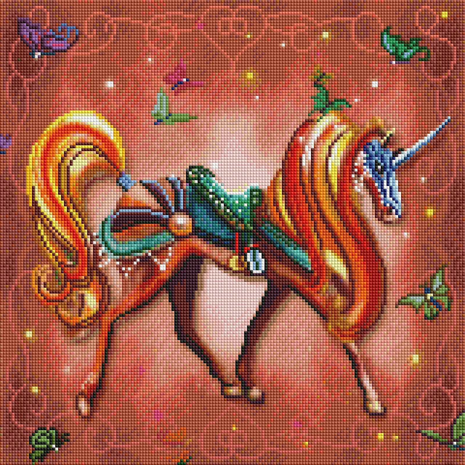 Rainbow Unicorn 3 by Rose Khan (Hand Rendered)