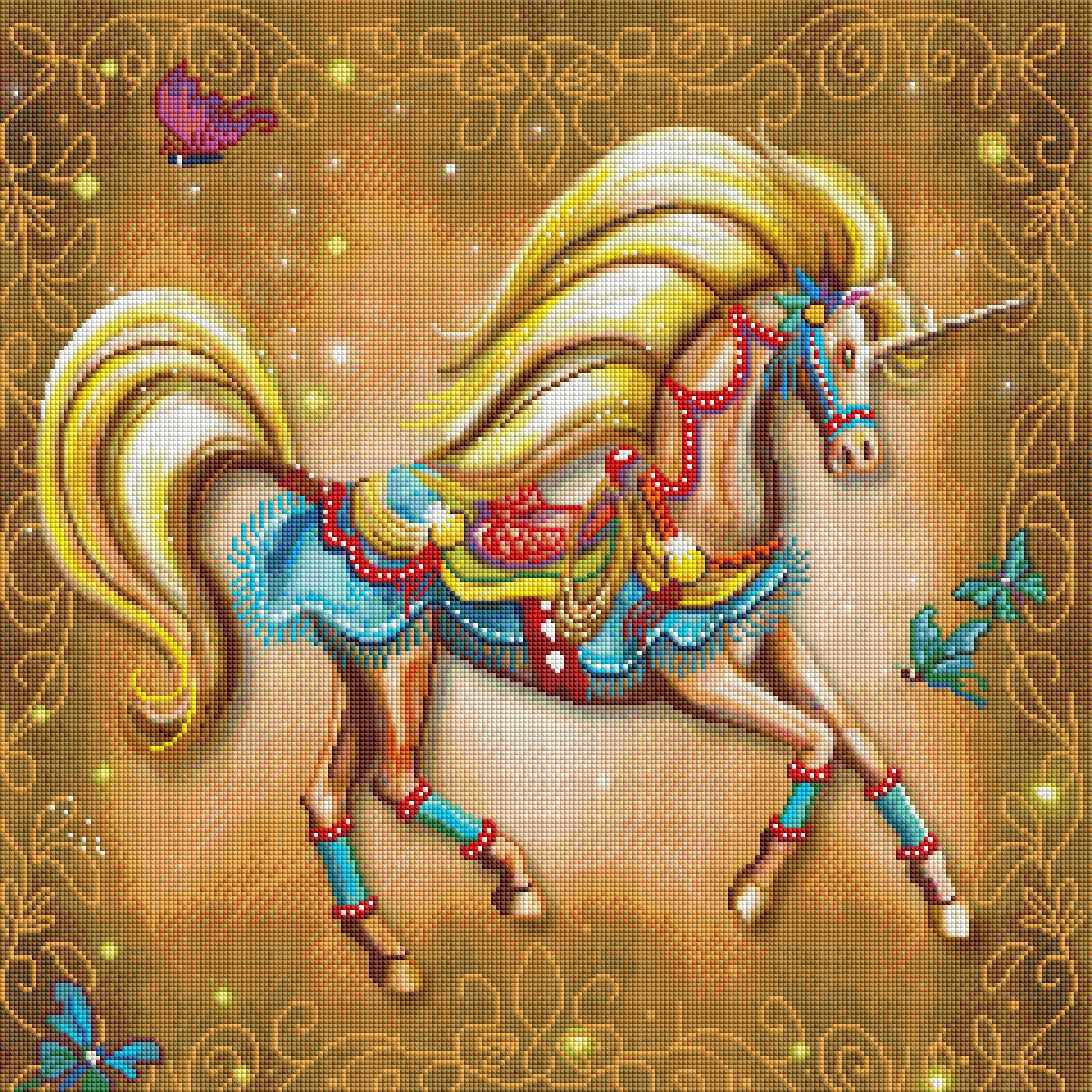 Rainbow Unicorn 4 by Rose Kahn (Hand Rendered)