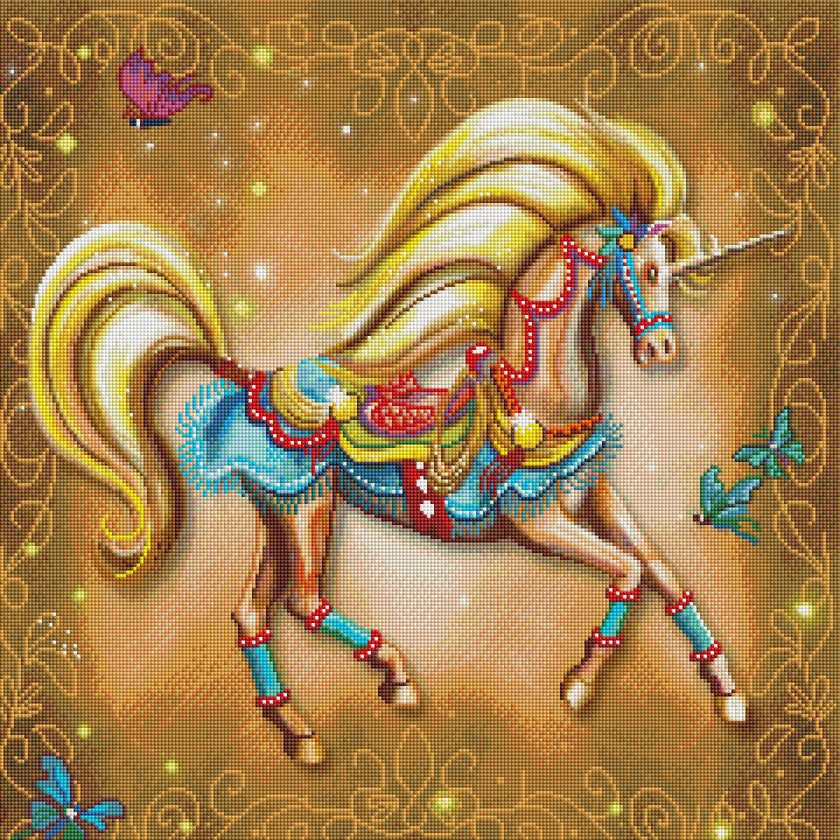 Rainbow Unicorn 4 by Rose Kahn (Hand Rendered)