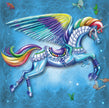 Rainbow Unicorn 9 by Rose Khan (Hand Rendered)