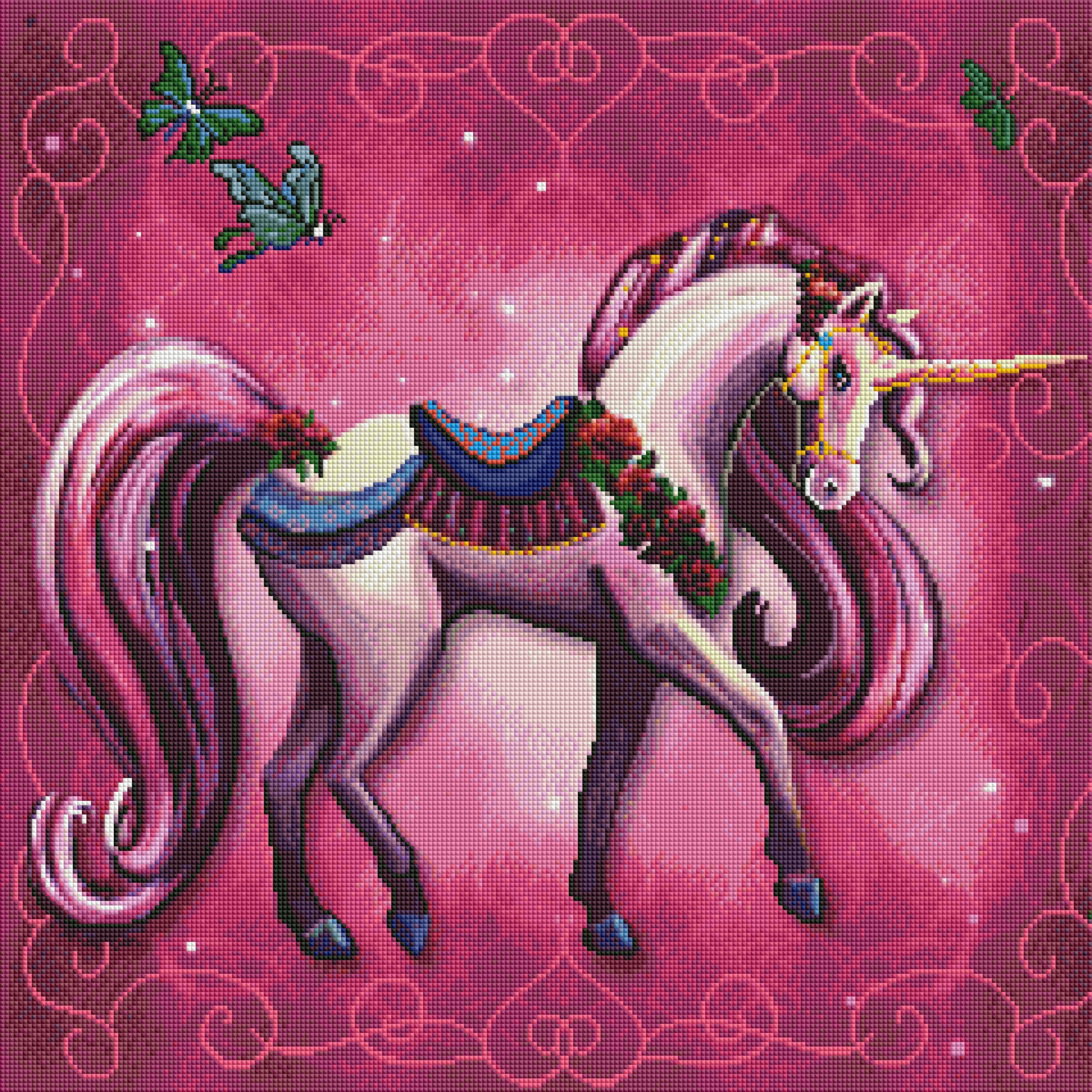 Rainbow Unicorn 1 by Rose Khan (Hand Rendered)