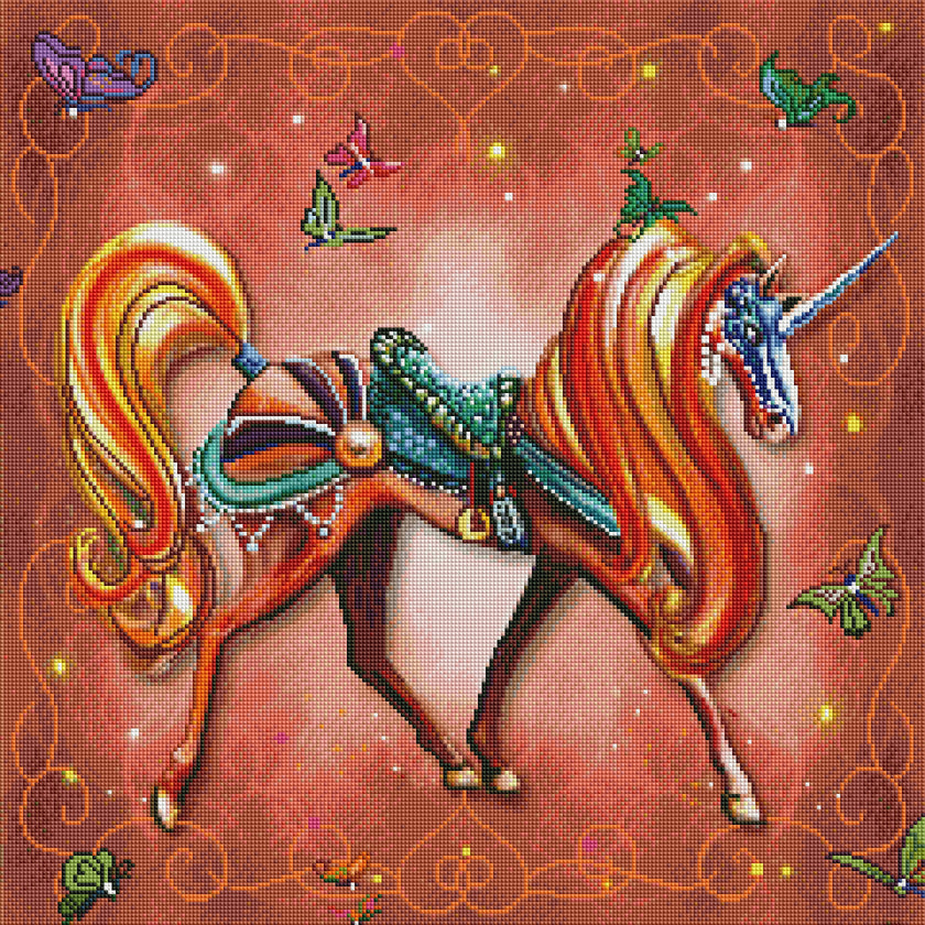Rainbow Unicorn 3 by Rose Khan (Hand Rendered)