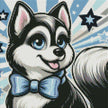 Snazzy Husky by Cocomarshmallow Art