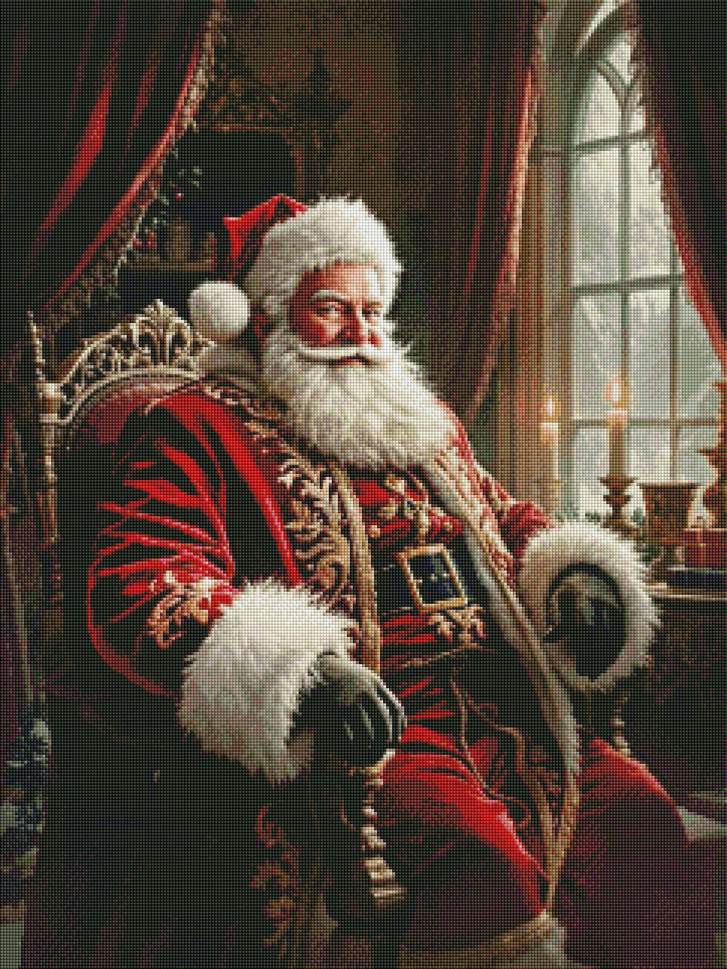 Santa Portrait by Rowan Lewgalon Ai Art