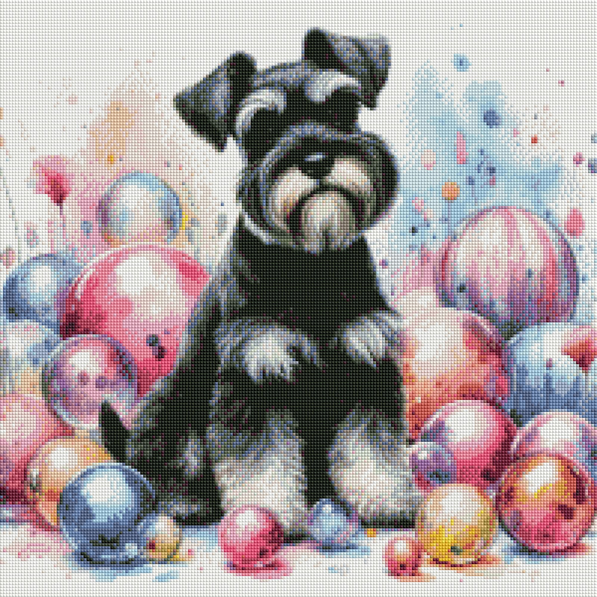 Schnauzer in Sphere Land by Cocomarshmallow Art