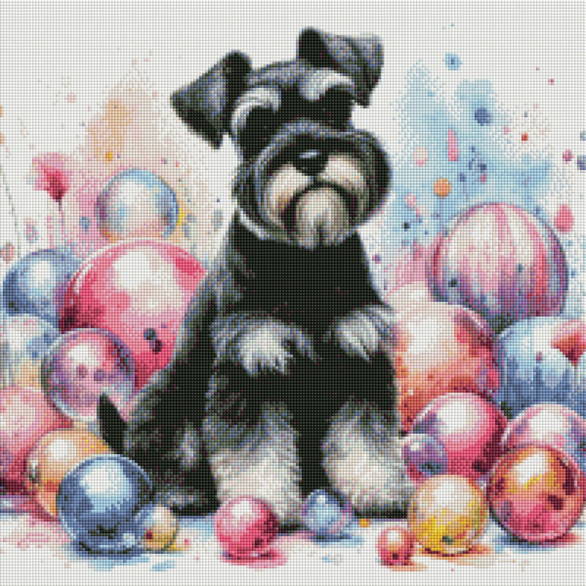 Schnauzer in Sphere Land by Cocomarshmallow Art