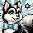 Snazzy Husky by Cocomarshmallow Art