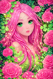 Sparkly Rose by Cocomarshmallow Art