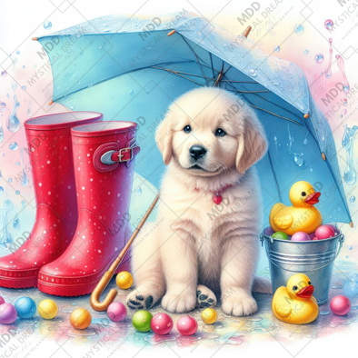 Splish Splash Lab Day by Cocomarshmallow Art