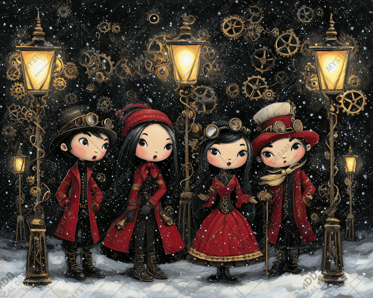Steampunk Carolers by Cocomarshmallow Art