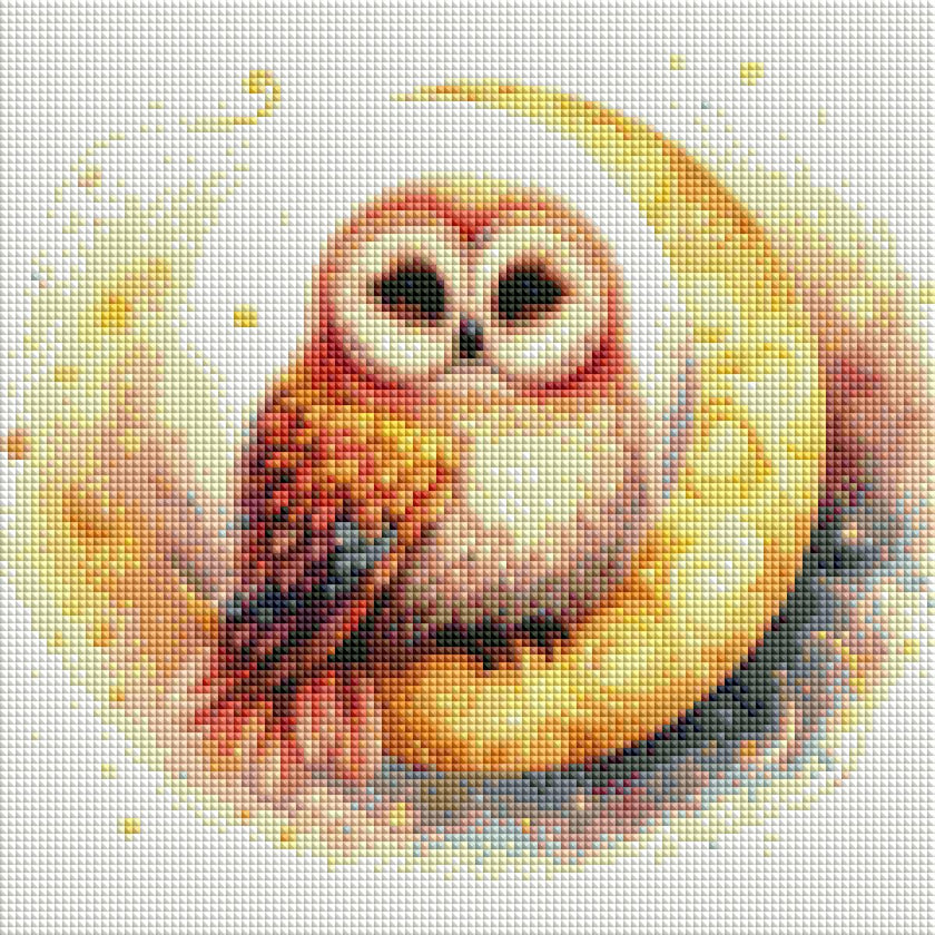 Swirly Moon Owl by Cocomarshmallow Art