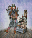 The Mad Hatter Goes to a Magical School by Cheryl Baker (Hand Rendered)