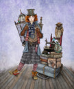 The Mad Hatter Goes to a Magical School by Cheryl Baker (Hand Rendered)