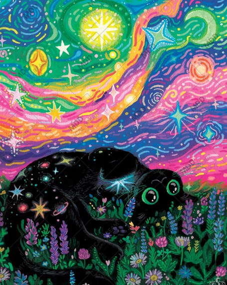 The Cosmic Companion by Sara Szewczyk (Hand Rendered)