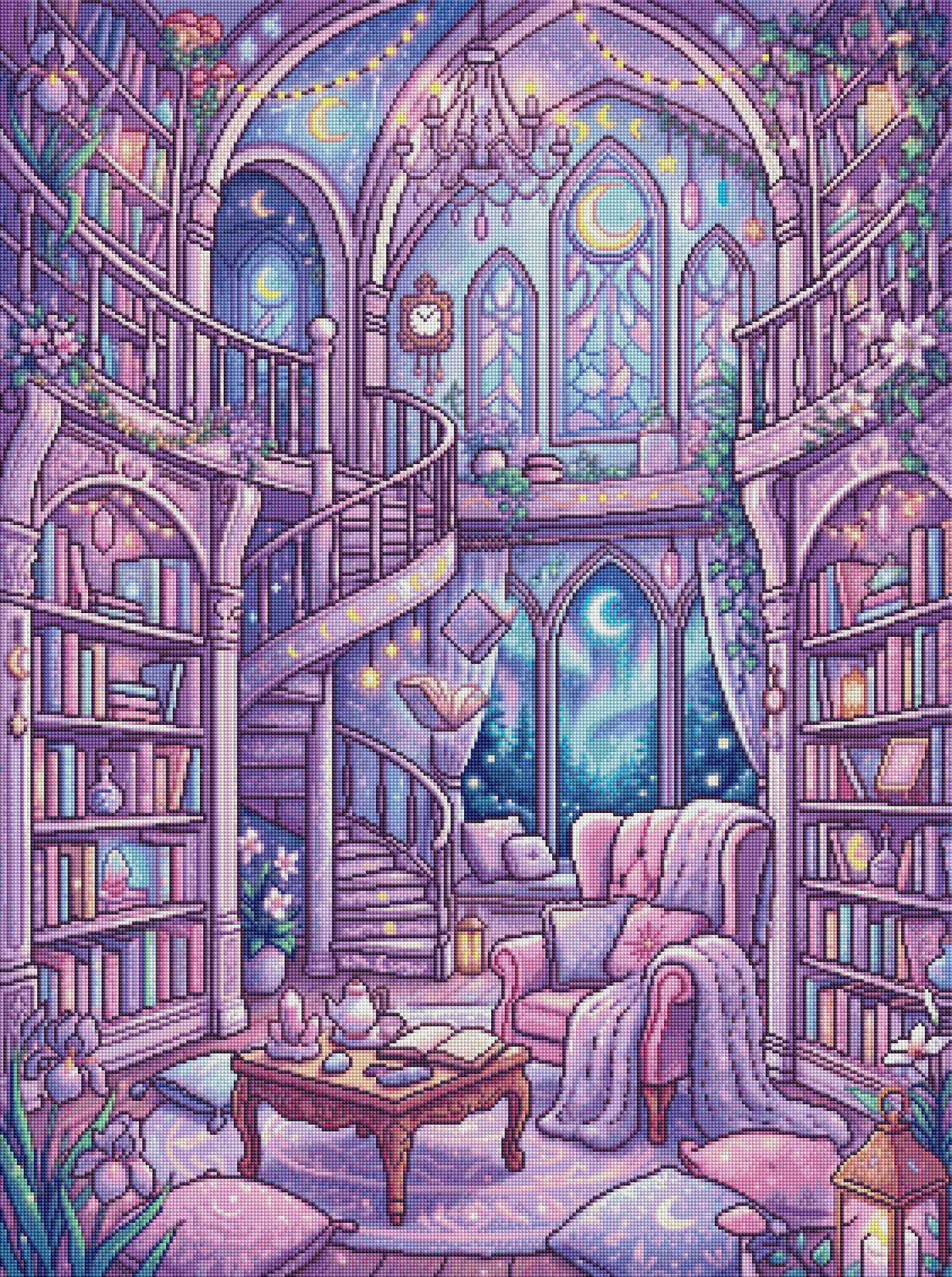 The Enchanted Athenaeum by Dreamy Witch (Hand Rendered)
