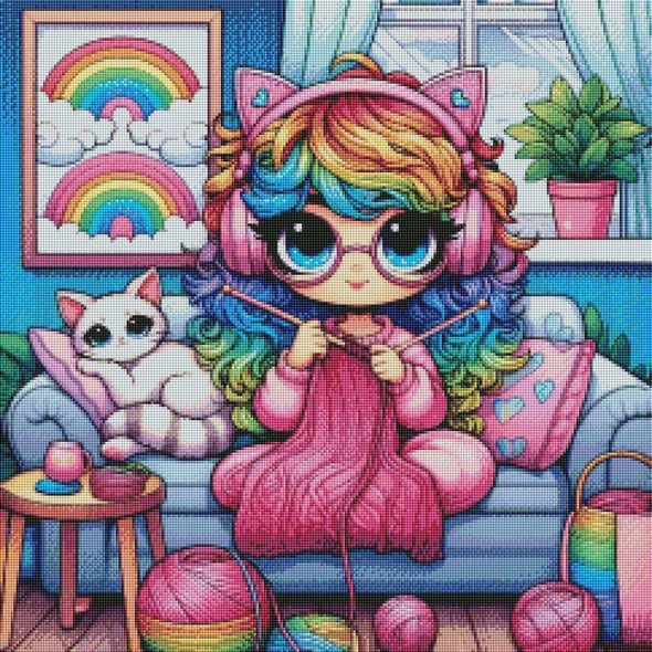 The Knitter by Cocomarshmallow Art