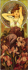 The Precious Stones - Amethyst by Alphonse Mucha