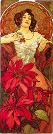 The Precious Stones - Ruby by Alphonse Mucha