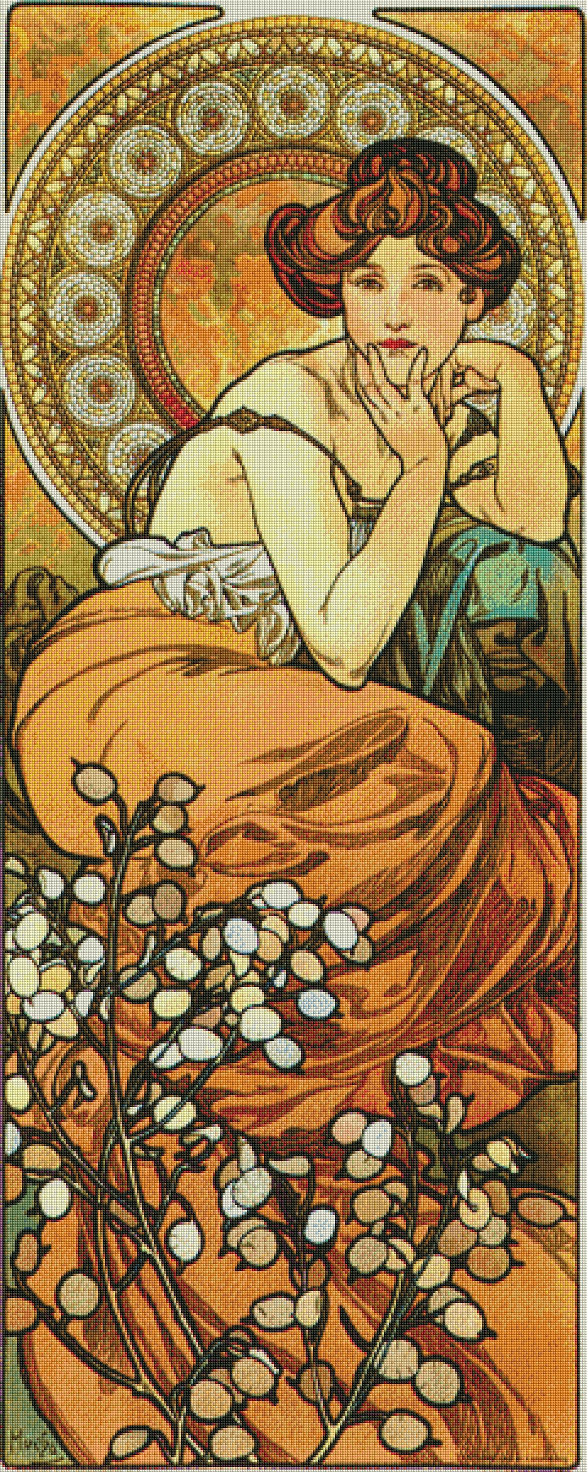 The Precious Stones - Topaz by Alphonse Mucha
