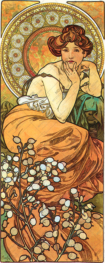 The Precious Stones - Topaz by Alphonse Mucha