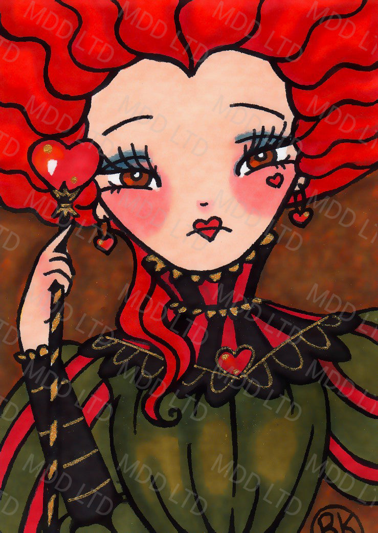 The Red Queen by Regan Kubecek (Hand-Rendered)