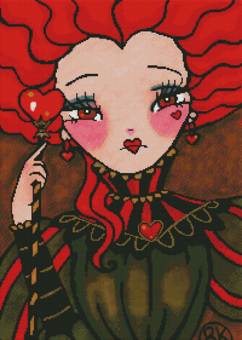 The Red Queen by Regan Kubecek (Hand-Rendered)