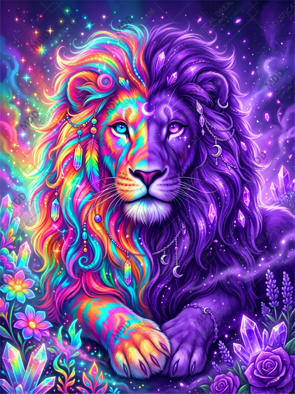 Tye Dye Lion by Dreamy Witch