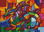 Vibrant Dragon by Jullian Dallas (Hand Rendered)