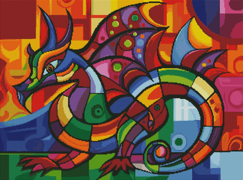Vibrant Dragon by Jullian Dallas (Hand Rendered)