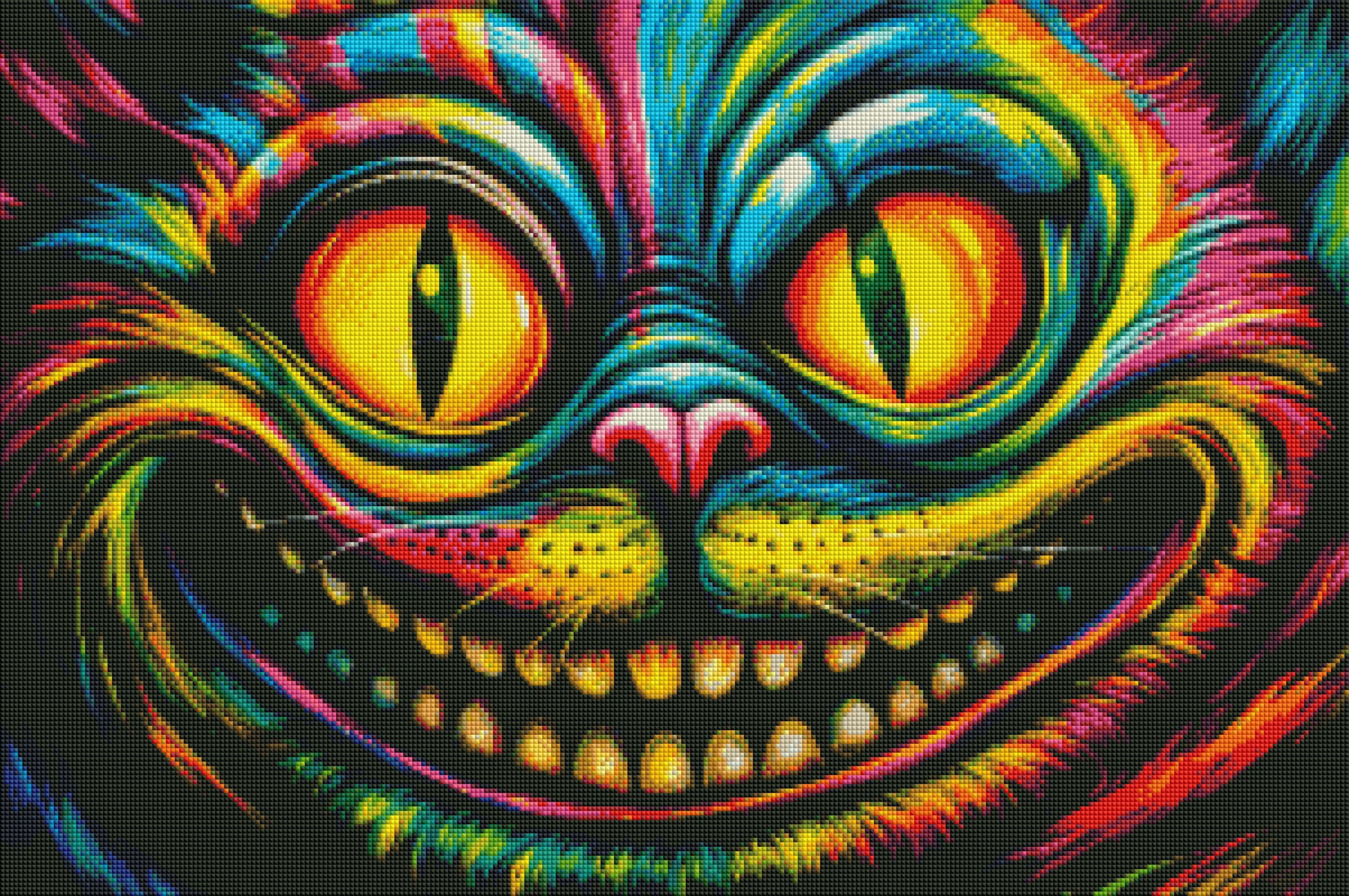 Vibrant Cheshire Cat by Ryan James