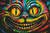 Vibrant Cheshire Cat by Ryan James