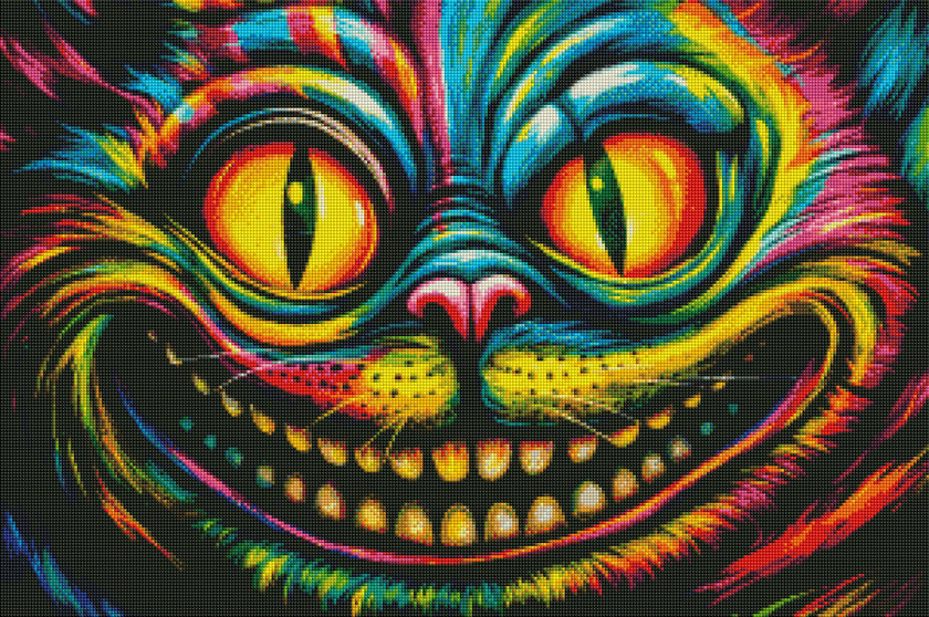 Vibrant Cheshire Cat by Ryan James