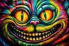 Vibrant Cheshire Cat by Ryan James
