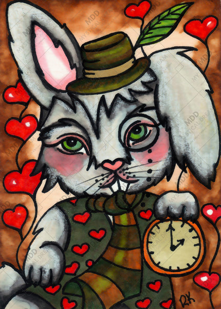 White Rabbit by Regan Kubecek (Hand Rendered)