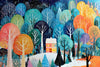 Winter Cabin In The Magical Forest by Ryan James