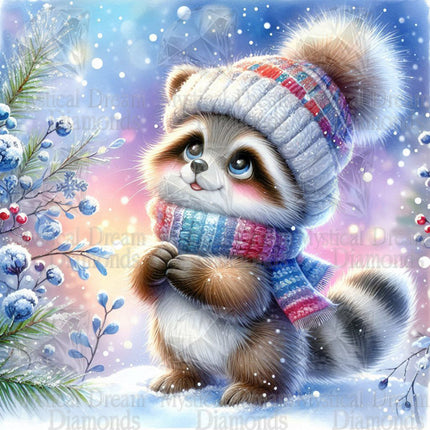 Winter Wishing Racoonnette by Kismet & Kitsch