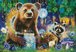 Woodland Friends Starry Night by Sheena Pike (Hand Rendered)
